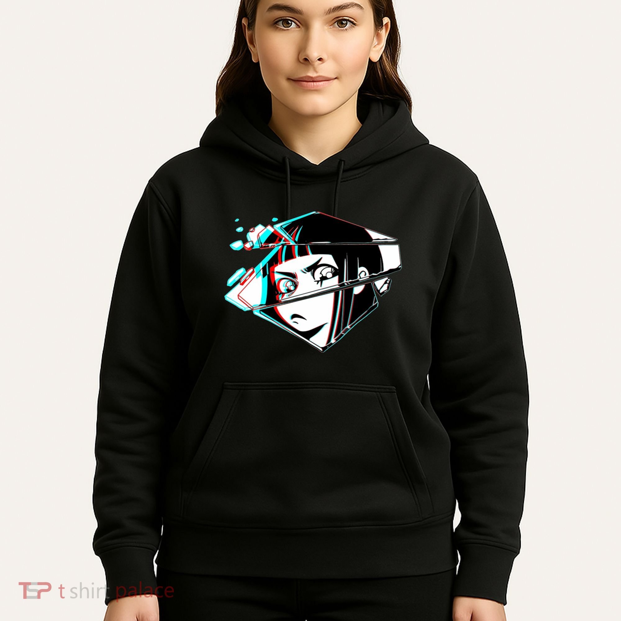 Anime Eyes Broken Glass Hoodie
