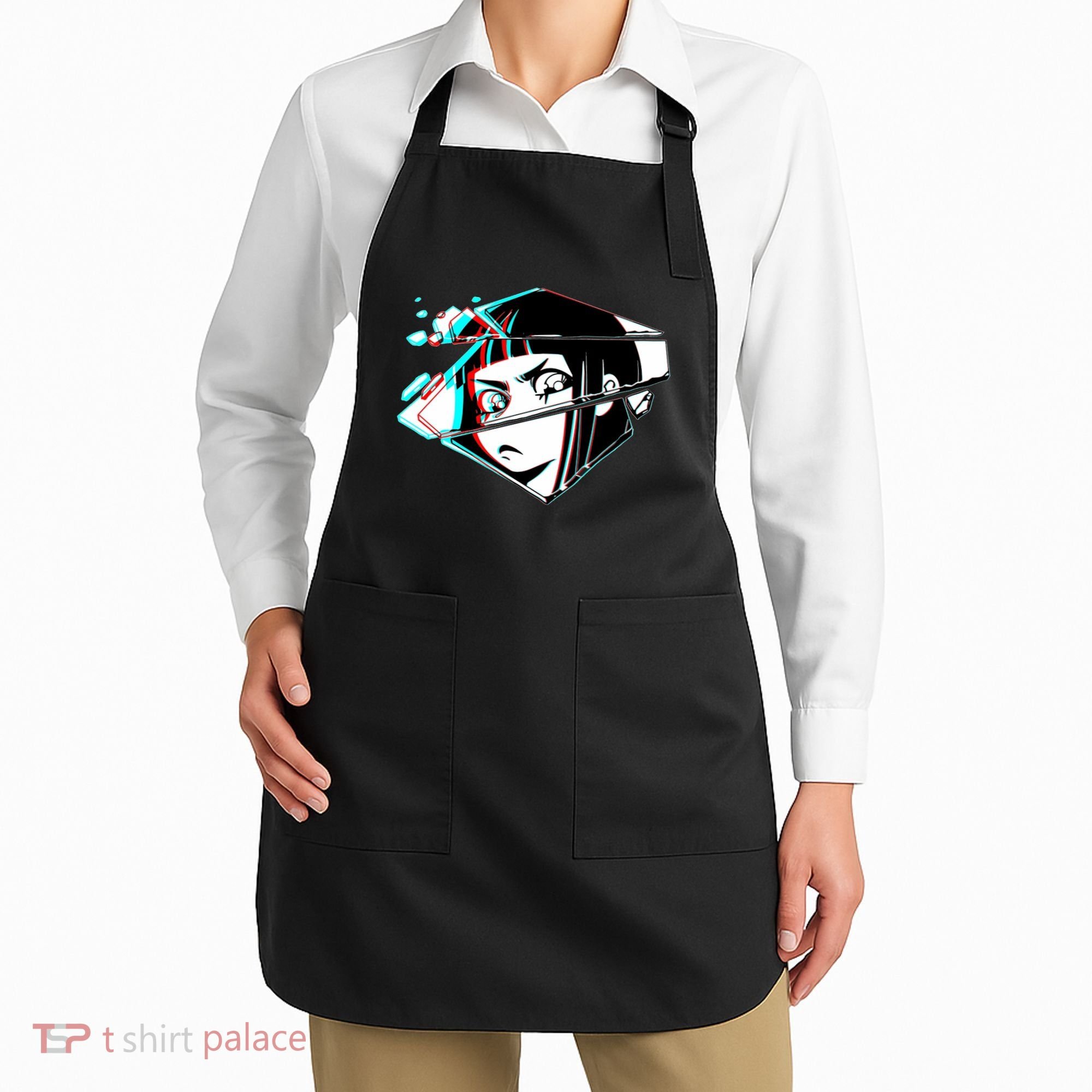 Anime Eyes Broken Glass Apron