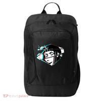 Anime Eyes Broken Glass City Backpack thumb 0
