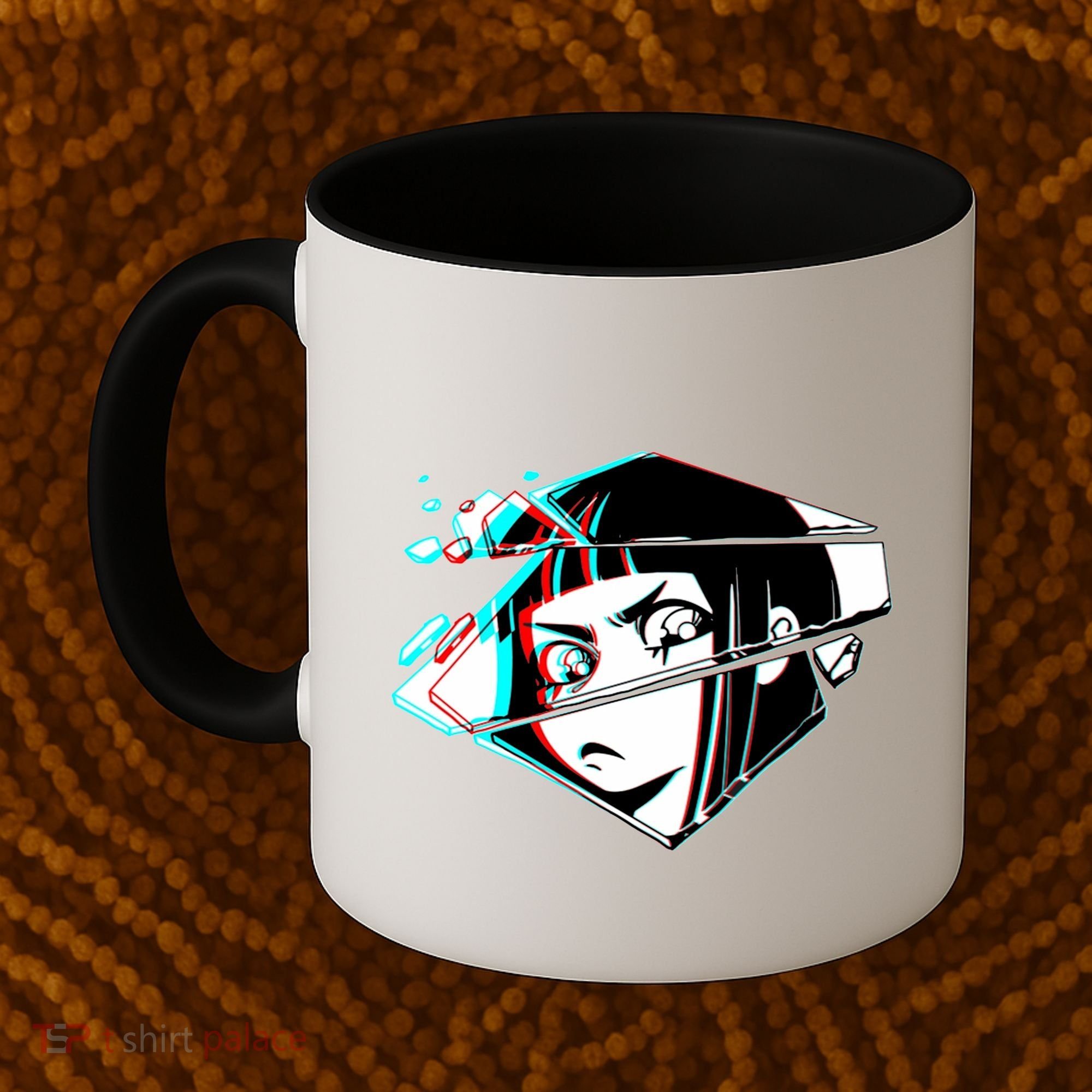 Anime Eyes Broken Glass Coffee Mug