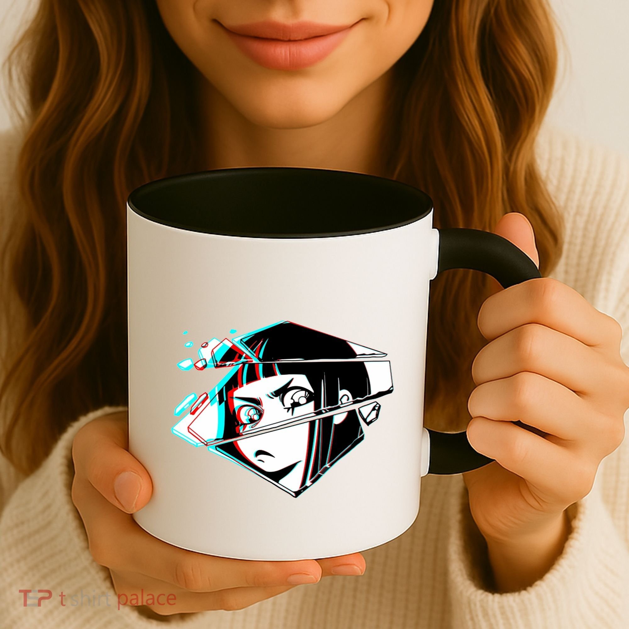 Anime Eyes Broken Glass Coffee Mug