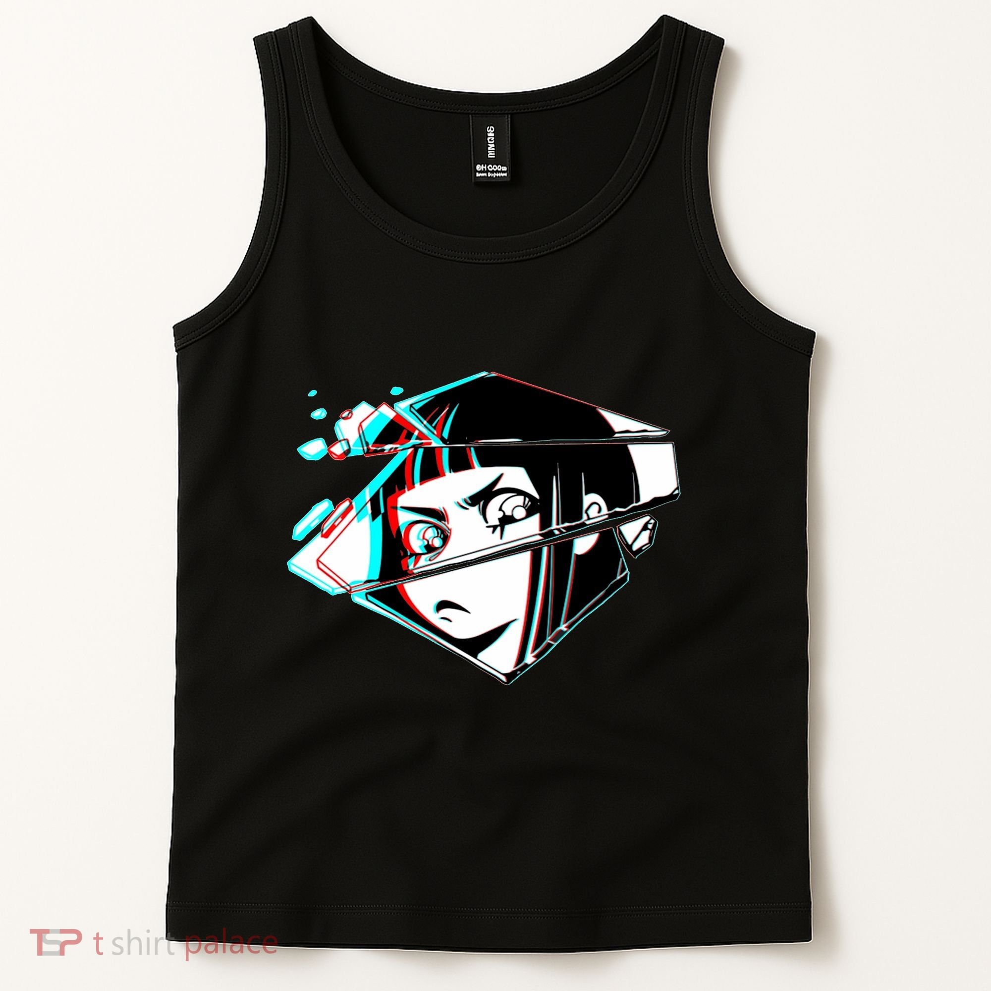 Anime Eyes Broken Glass Tank Top