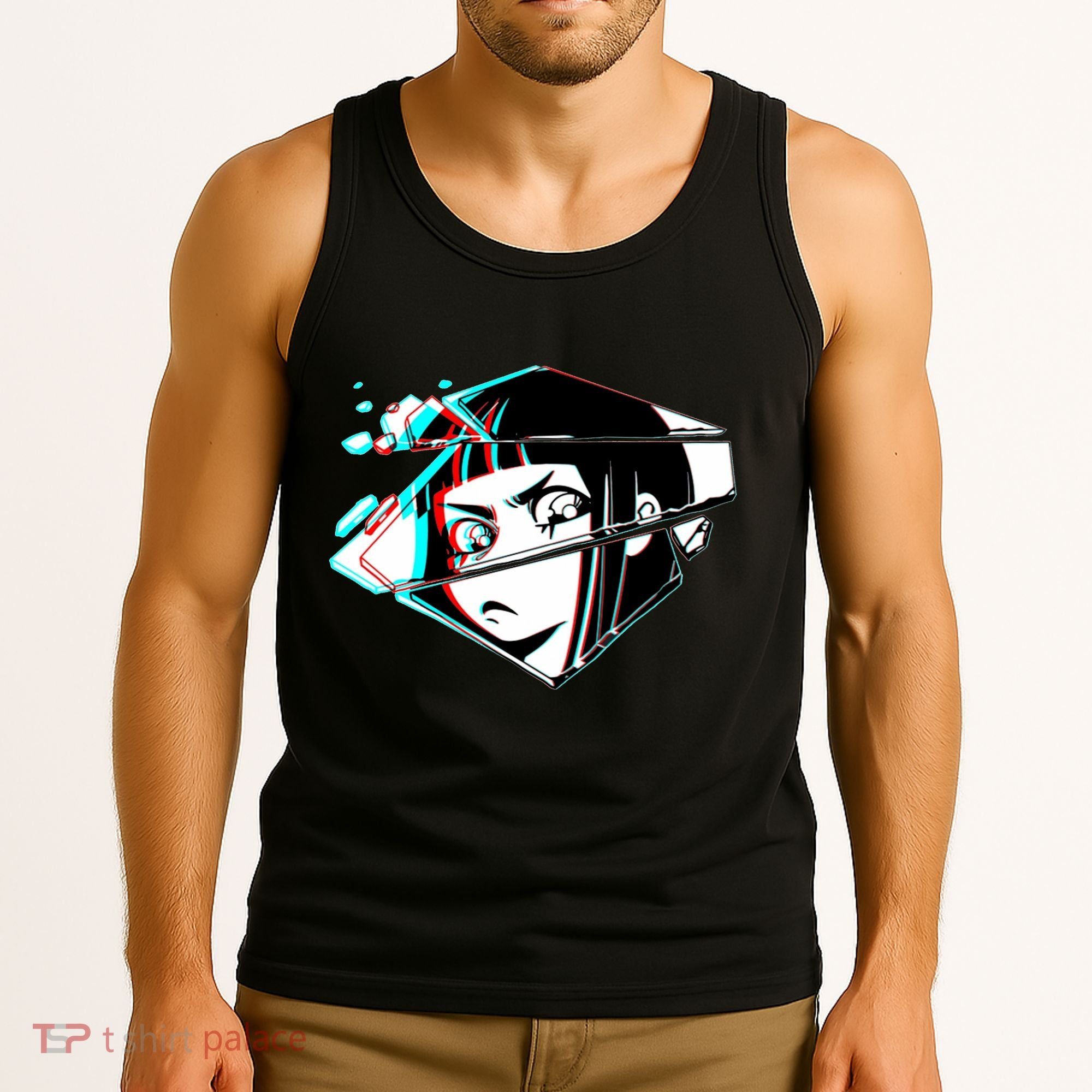 Anime Eyes Broken Glass Tank Top
