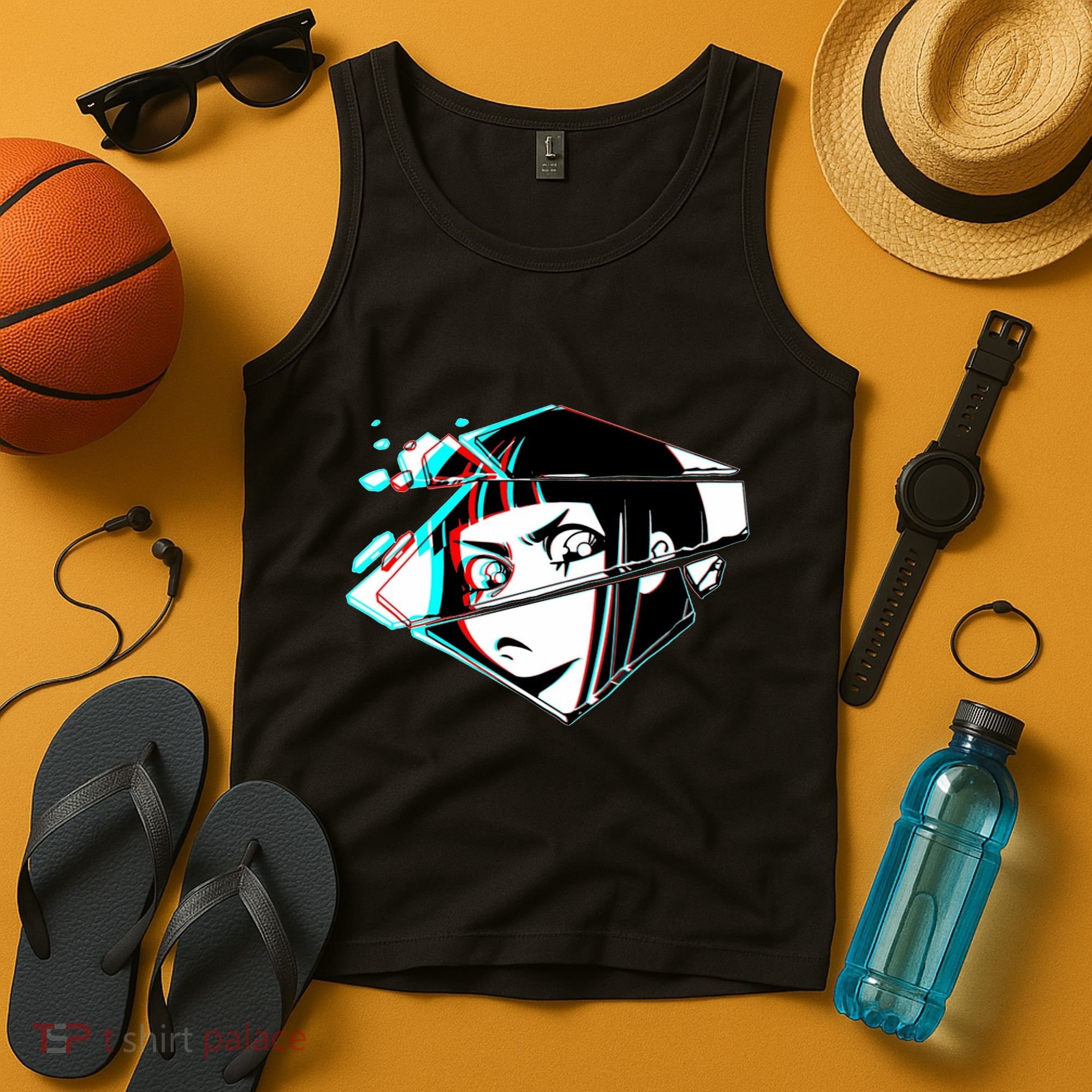 Anime Eyes Broken Glass Tank Top