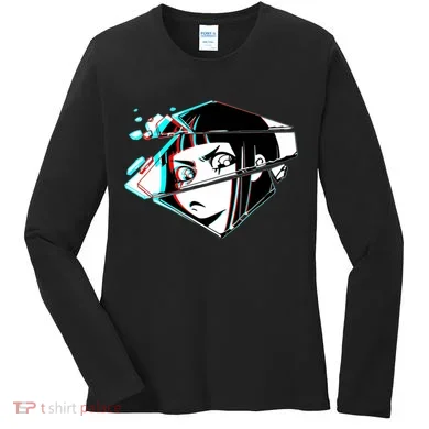 Anime Eyes Broken Glass Women's Long Sleeve Shirt
