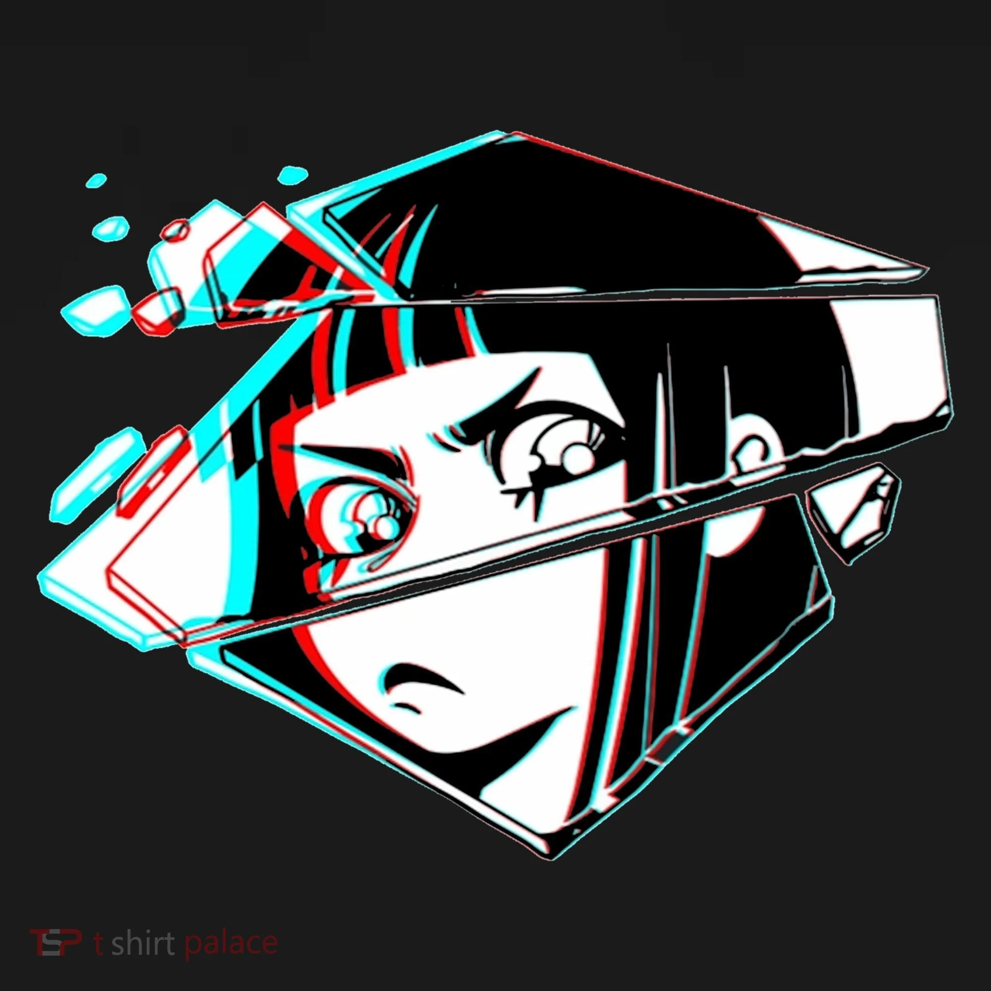 Anime Eyes Broken Glass Women's Long Sleeve Shirt