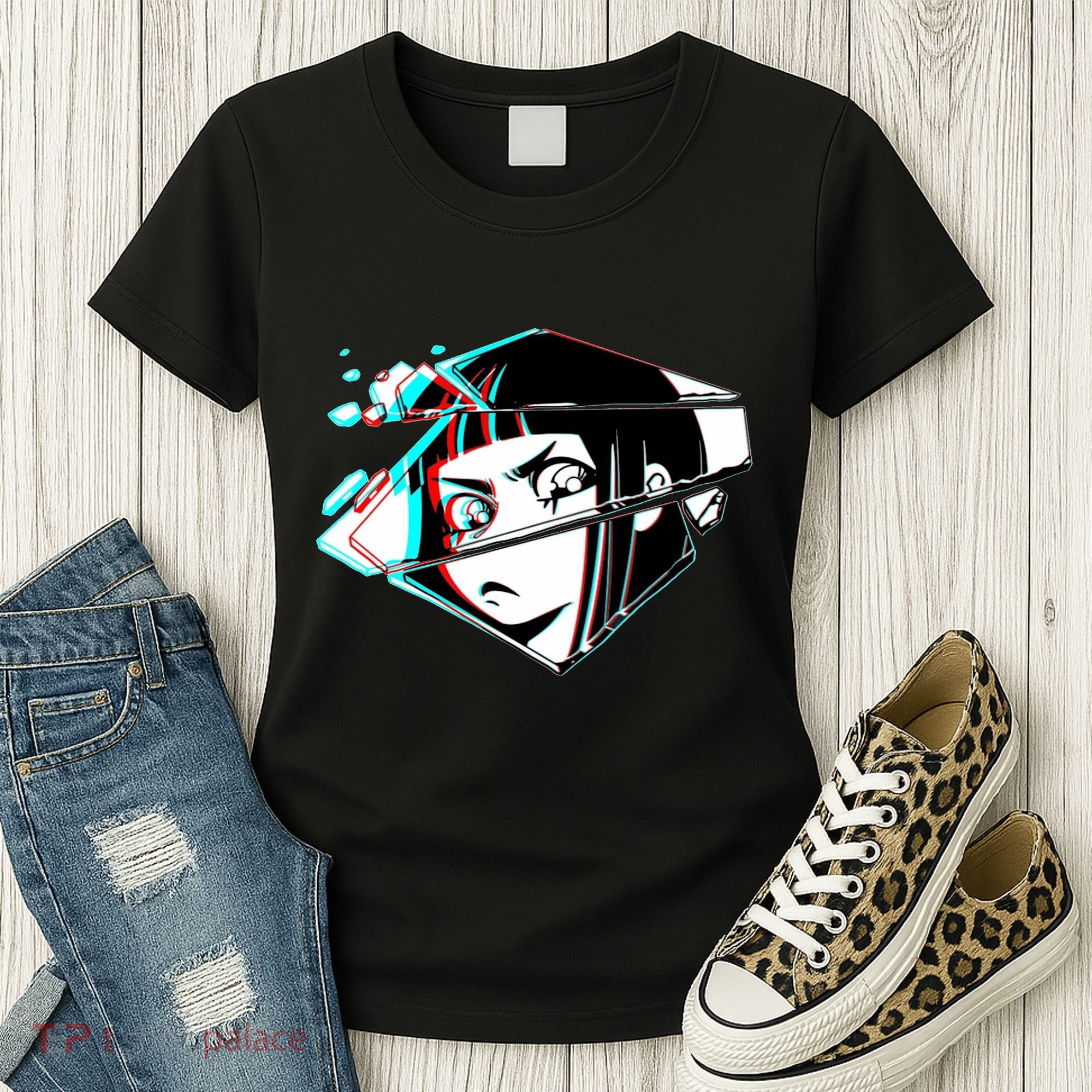 Anime Eyes Broken Glass Women's T-Shirt