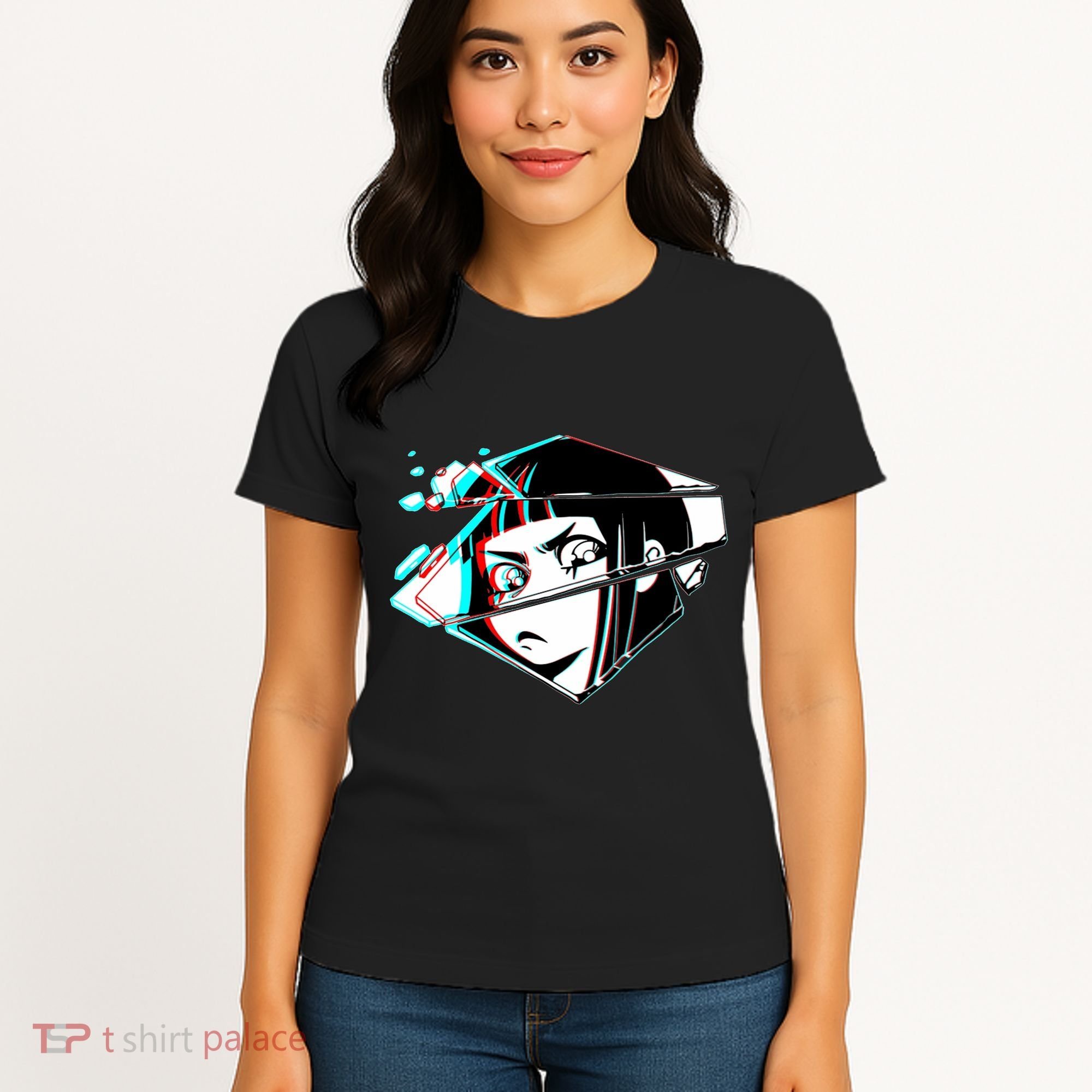Anime Eyes Broken Glass Women's T-Shirt