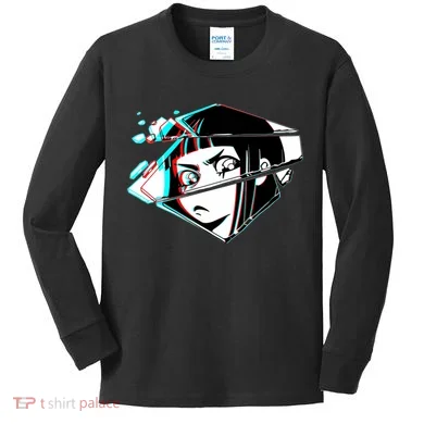 Anime Eyes Broken Glass Kids Long Sleeve Shirt