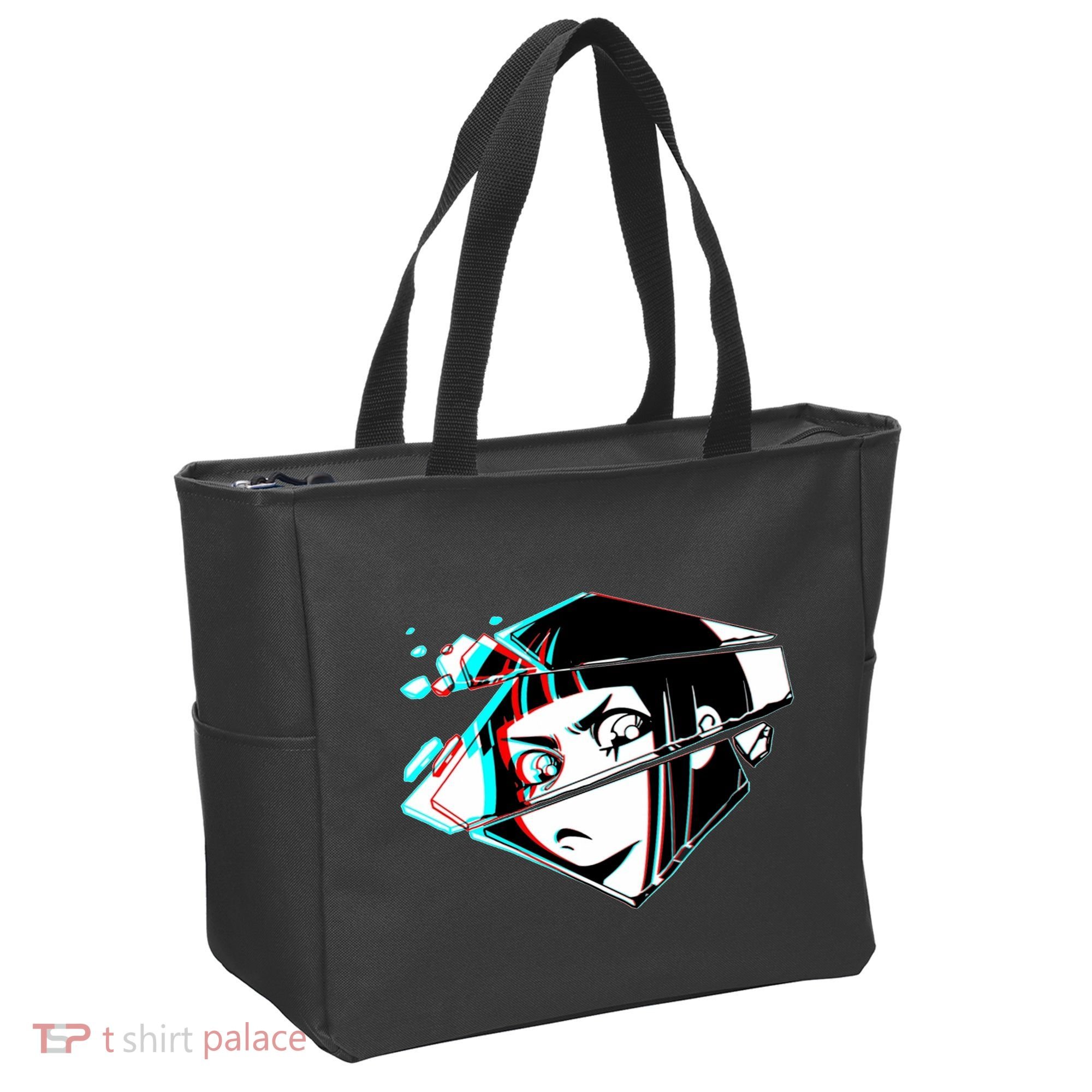Anime Eyes Broken Glass Tote Bag