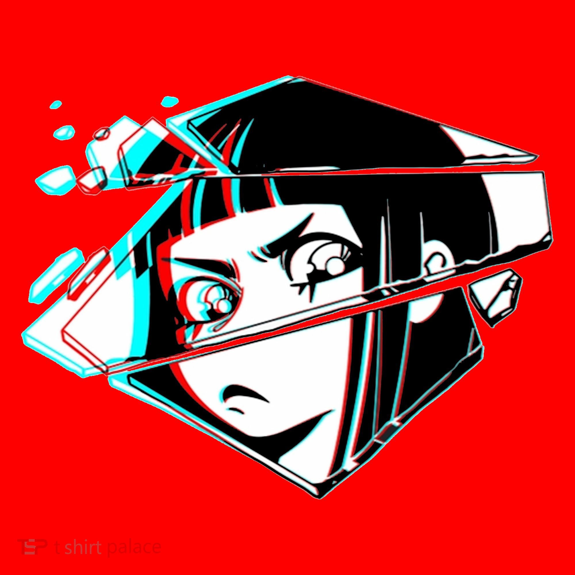 Anime Eyes Broken Glass Santa Hat