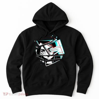 Anime Eyes Broken Glass Hand Over Eye Hoodie