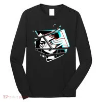 Anime Eyes Broken Glass Hand Over Eye Long Sleeve Shirt thumb 0