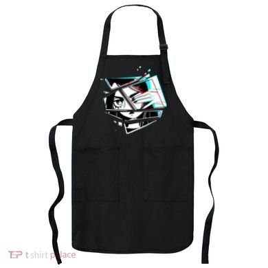 Anime Eyes Broken Glass Hand Over Eye Apron