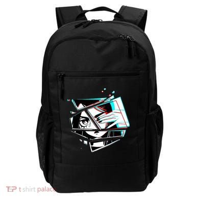 Anime Eyes Broken Glass Hand Over Eye Backpack