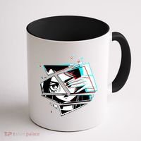 Anime Eyes Broken Glass Hand Over Eye Coffee Mug thumb 1