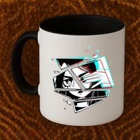 Anime Eyes Broken Glass Hand Over Eye Coffee Mug thumb 2