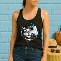 Anime Eyes Broken Glass Hand Over Eye Women's Tank Top thumb 2