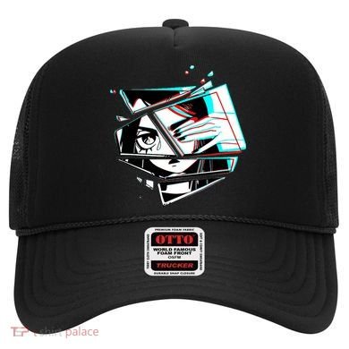 Anime Eyes Broken Glass Hand Over Eye Hat