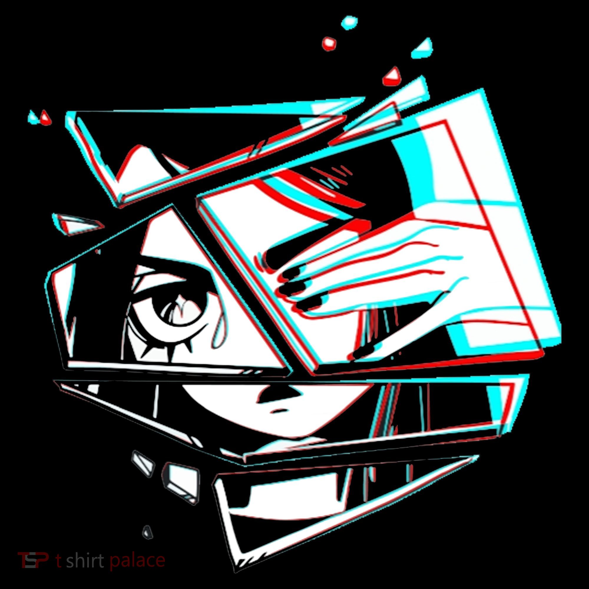 Anime Eyes Broken Glass Hand Over Eye Toddler Hoodie