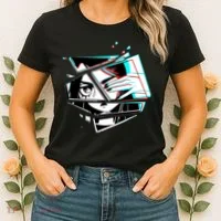 Anime Eyes Broken Glass Hand Over Eye Women's T-Shirt thumb 2