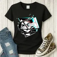 Anime Eyes Broken Glass Hand Over Eye Women's T-Shirt thumb 3