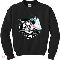 Anime Eyes Broken Glass Hand Over Eye Kids Sweatshirt thumb 0