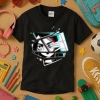 Anime Eyes Broken Glass Hand Over Eye Kids T-Shirt thumb 3