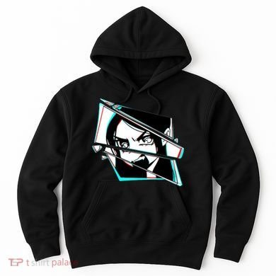 Anime Eyes Broken Glass Yelling Hoodie