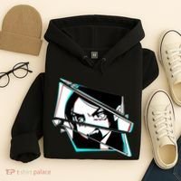 Anime Eyes Broken Glass Yelling Hoodie thumb 4