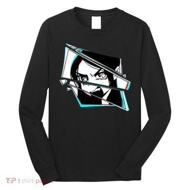 Anime Eyes Broken Glass Yelling Long Sleeve Shirt
