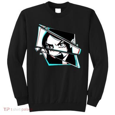 Anime Eyes Broken Glass Yelling Sweatshirt