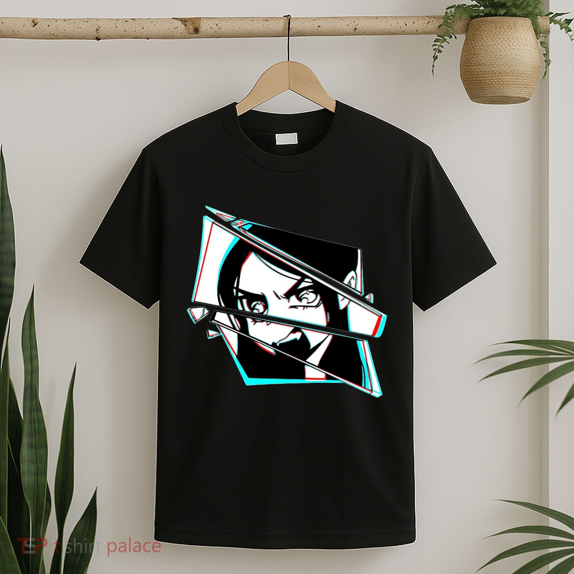 Anime Eyes Broken Glass Yelling T-Shirt