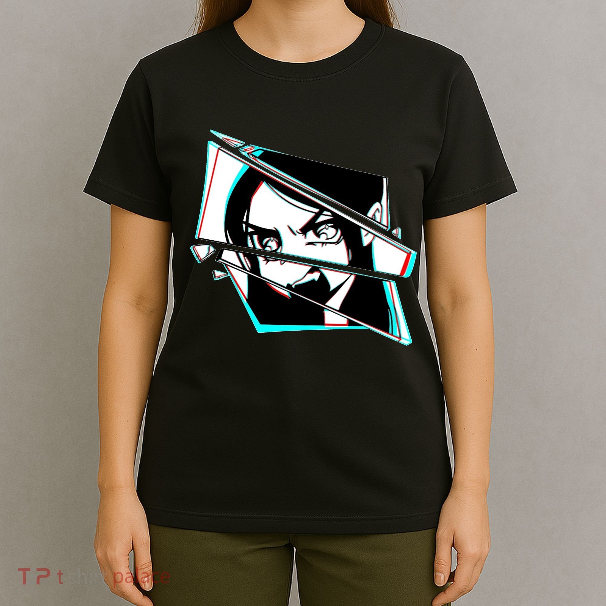 Anime Eyes Broken Glass Yelling T-Shirt