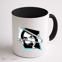 Anime Eyes Broken Glass Yelling Coffee Mug thumb 1