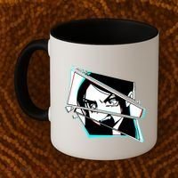 Anime Eyes Broken Glass Yelling Coffee Mug thumb 2