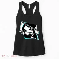 Anime Eyes Broken Glass Yelling Women's Tank Top thumb 0