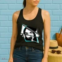 Anime Eyes Broken Glass Yelling Women's Tank Top thumb 2