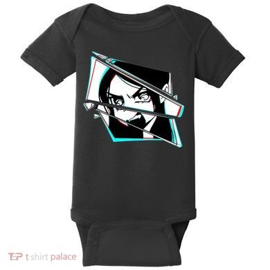 Anime Eyes Broken Glass Yelling Baby Bodysuit