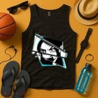 Anime Eyes Broken Glass Yelling Tank Top thumb 4