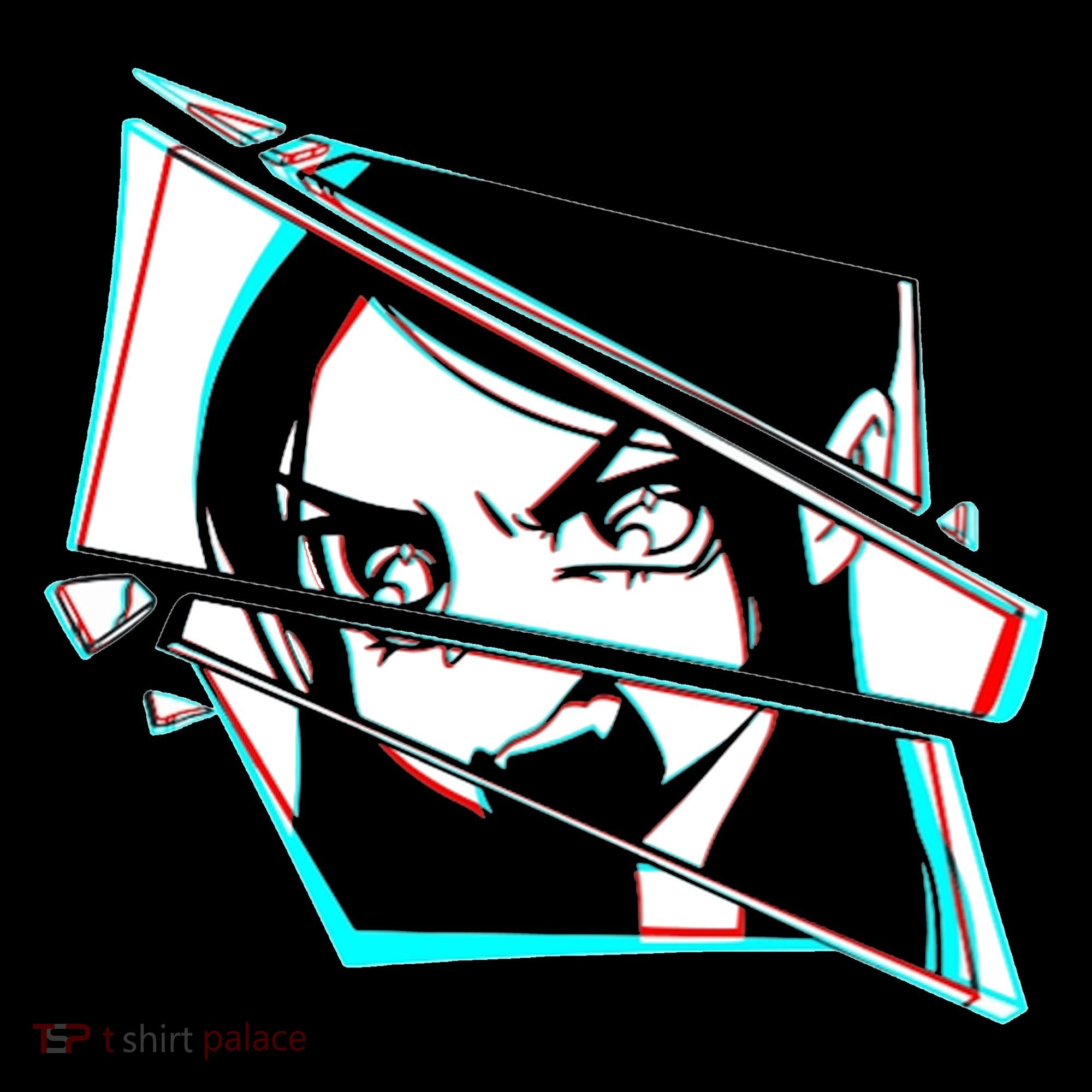 Anime Eyes Broken Glass Yelling Tank Top