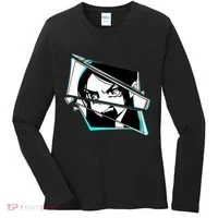 Anime Eyes Broken Glass Yelling Women's Long Sleeve Shirt thumb 0