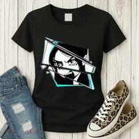 Anime Eyes Broken Glass Yelling Women's T-Shirt thumb 3