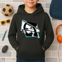 Anime Eyes Broken Glass Yelling Kids Hoodie thumb 2