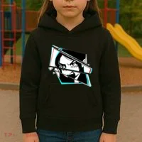 Anime Eyes Broken Glass Yelling Kids Hoodie thumb 3