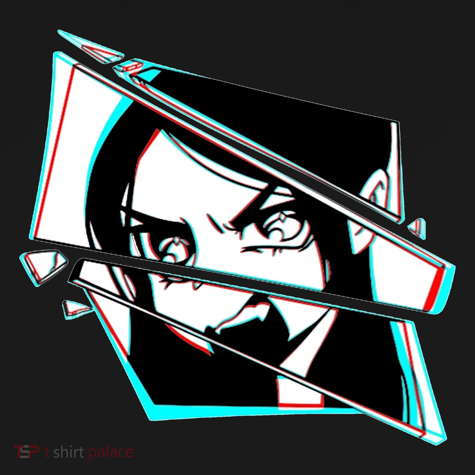 Anime Eyes Broken Glass Yelling Kids Hoodie