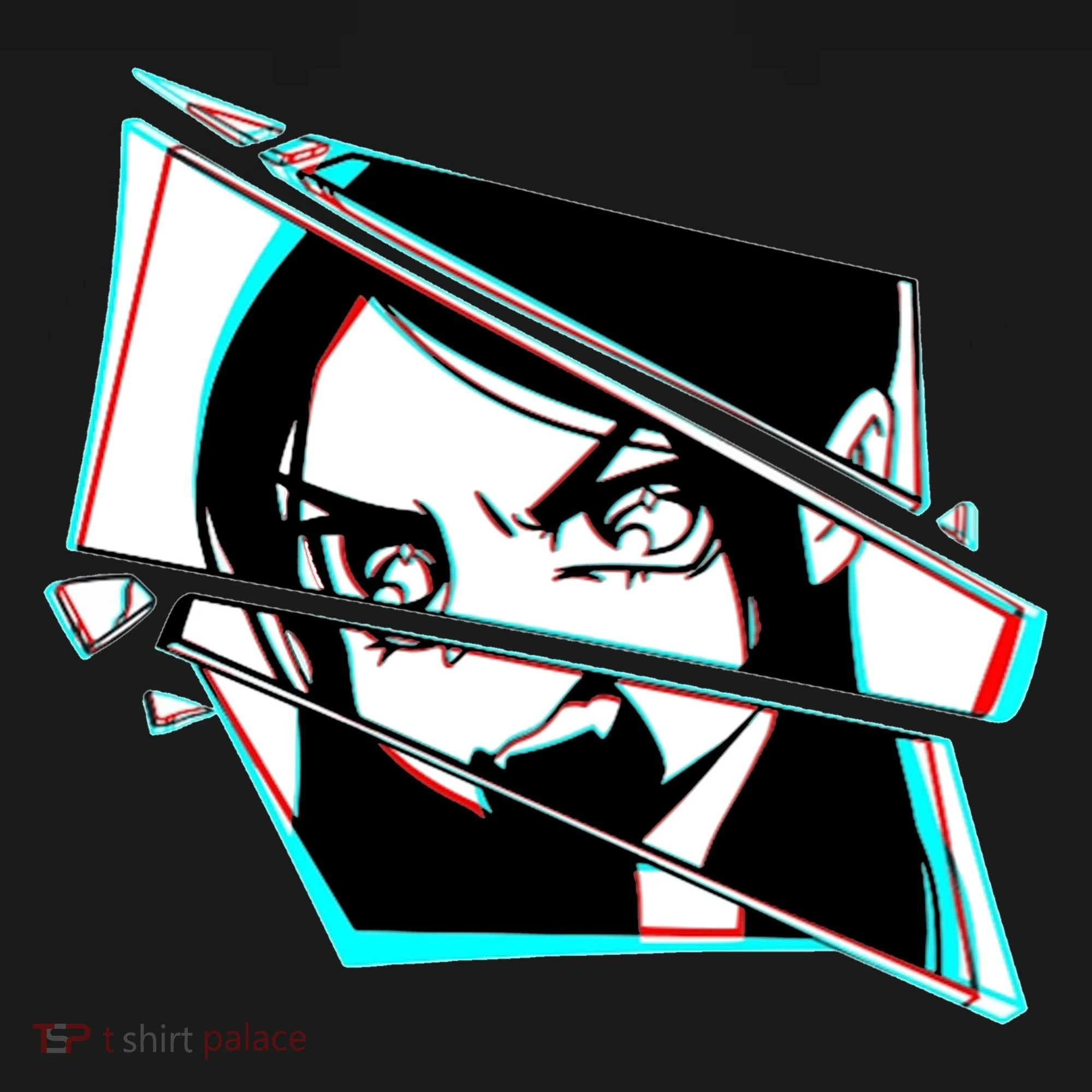 Anime Eyes Broken Glass Yelling Kids T-Shirt