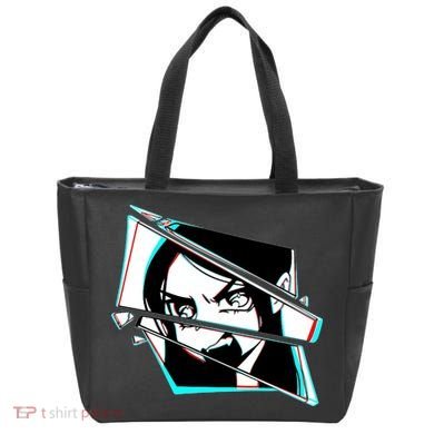 Anime Eyes Broken Glass Yelling Tote Bag