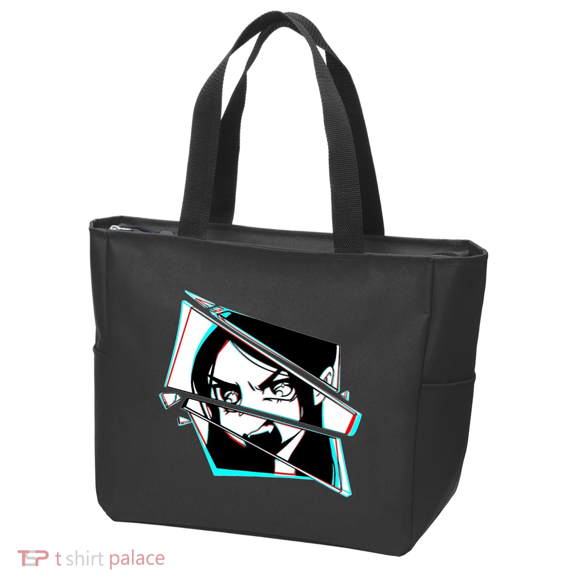 Anime Eyes Broken Glass Yelling Tote Bag