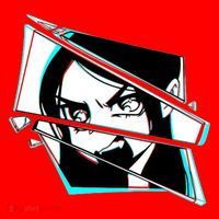 Anime Eyes Broken Glass Yelling Santa Hat thumb 1